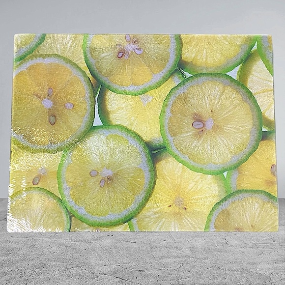 Anchor Hocking Lemon Lime Photo Glass Cutting Board 12” X 15” - Picture 15 of 15